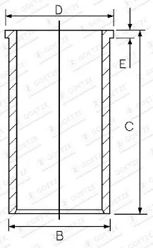 Handler.Part Cylinder sleeve GOETZE 1402141000 1