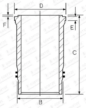 Handler.Part Cylinder sleeve GOETZE 1445052000 1