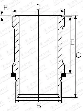 Handler.Part Cylinder sleeve GOETZE 1557006000 1