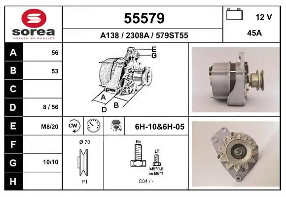 Handler.Part Alternator EAI 55579 1