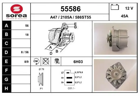 Handler.Part Alternator EAI 55586 1