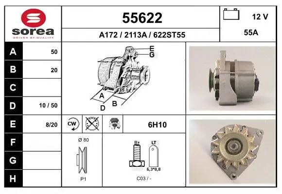 Handler.Part Alternator EAI 55622 1