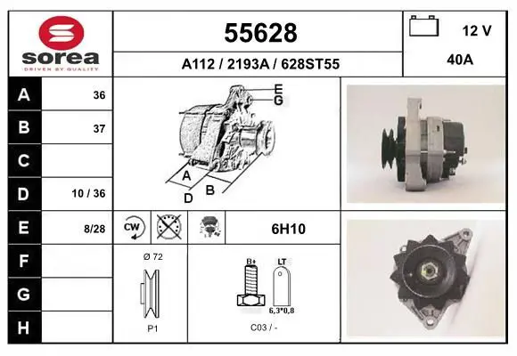 Handler.Part Alternator EAI 55628 1