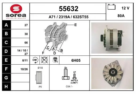 Handler.Part Alternator EAI 55632 1