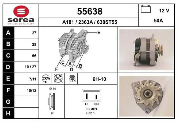 Handler.Part Alternator EAI 55638 1