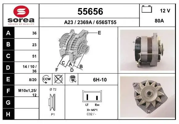 Handler.Part Alternator EAI 55656 1