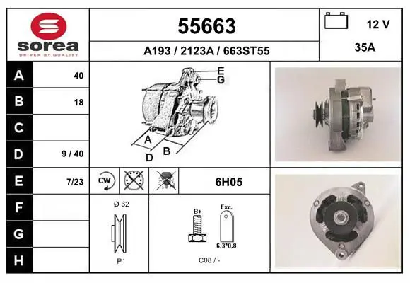 Handler.Part Alternator EAI 55663 1