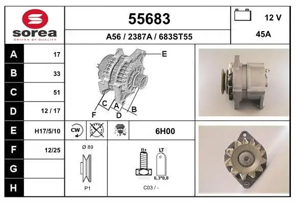 Handler.Part Alternator EAI 55683 1