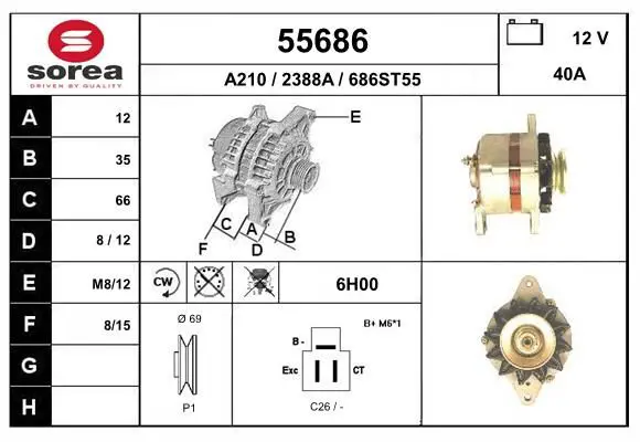 Handler.Part Alternator EAI 55686 1