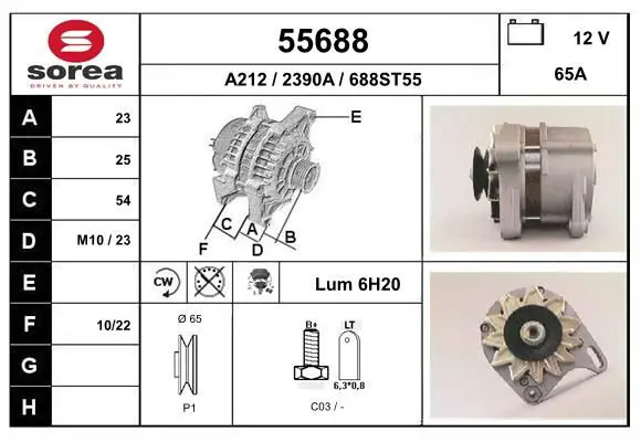 Handler.Part Alternator EAI 55688 1