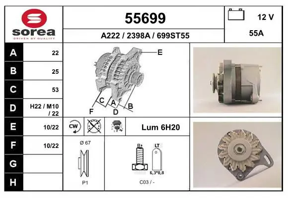 Handler.Part Alternator EAI 55699 1