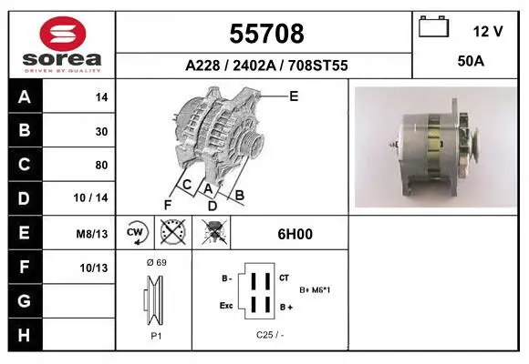 Handler.Part Alternator EAI 55708 1