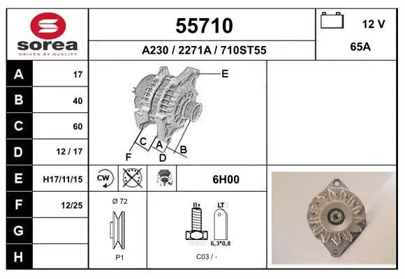 Handler.Part Alternator EAI 55710 1