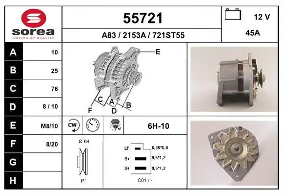 Handler.Part Alternator EAI 55721 1