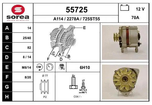 Handler.Part Alternator EAI 55725 1