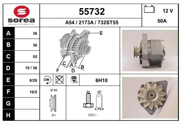 Handler.Part Alternator EAI 55732 1