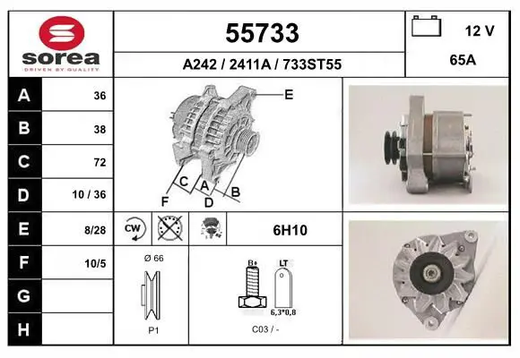 Handler.Part Alternator EAI 55733 1