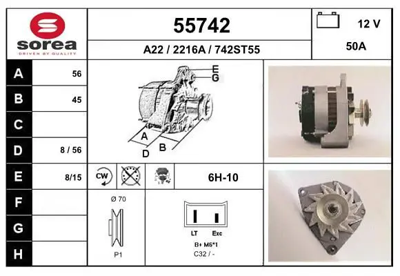 Handler.Part Alternator EAI 55742 1