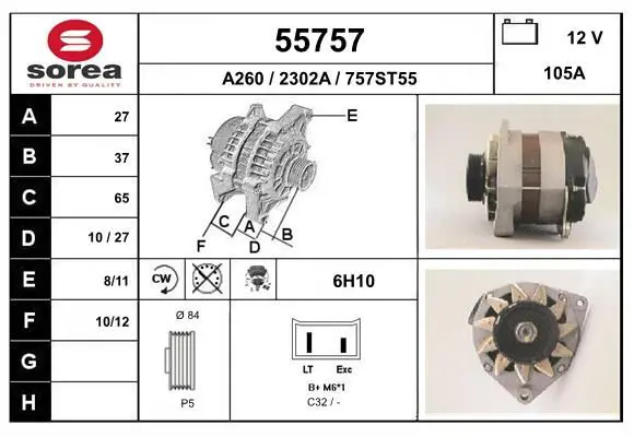 Handler.Part Alternator EAI 55757 1