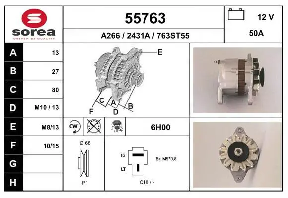 Handler.Part Alternator EAI 55763 1