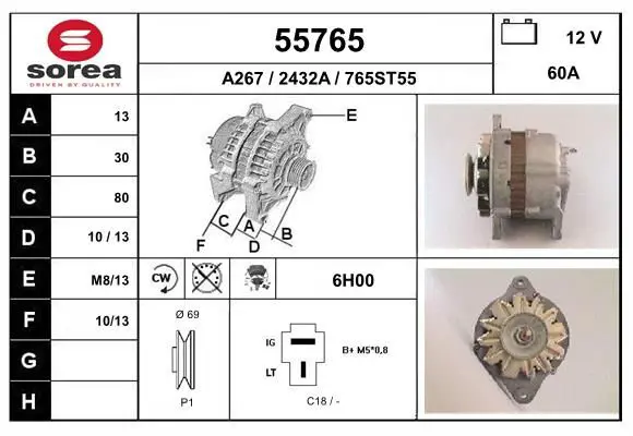 Handler.Part Alternator EAI 55765 1