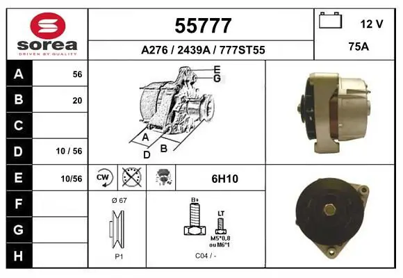 Handler.Part Alternator EAI 55777 1