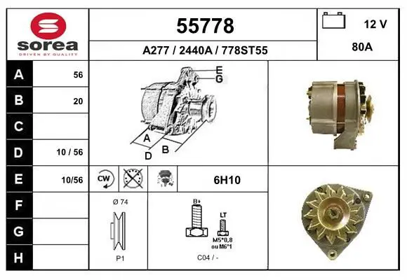 Handler.Part Alternator EAI 55778 1