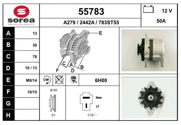 Handler.Part Alternator EAI 55783 1