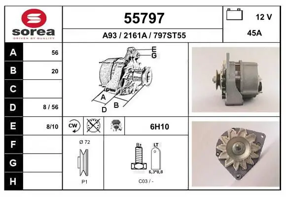 Handler.Part Alternator EAI 55797 1