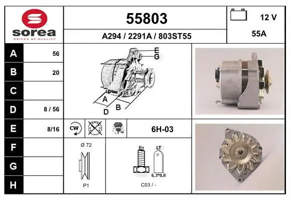 Handler.Part Alternator EAI 55803 1