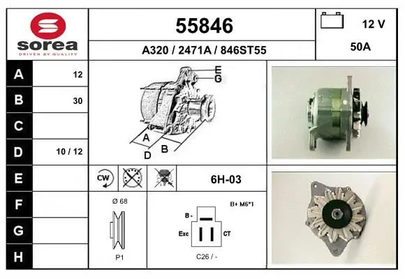 Handler.Part Alternator EAI 55846 1