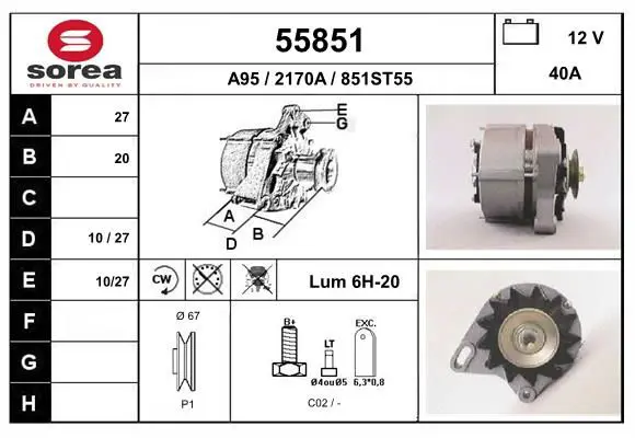 Handler.Part Alternator EAI 55851 1