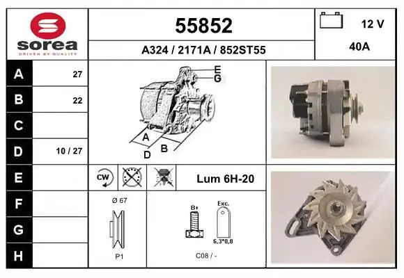 Handler.Part Alternator EAI 55852 1