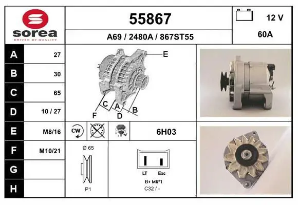 Handler.Part Alternator EAI 55867 1