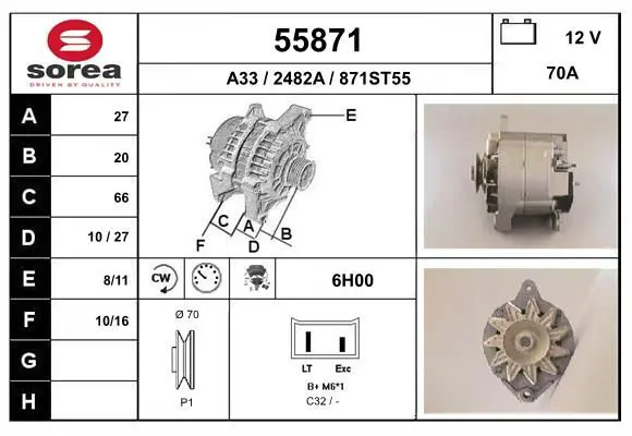 Handler.Part Alternator EAI 55871 1