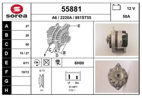 Handler.Part Alternator EAI 55881 1