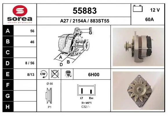 Handler.Part Alternator EAI 55883 1