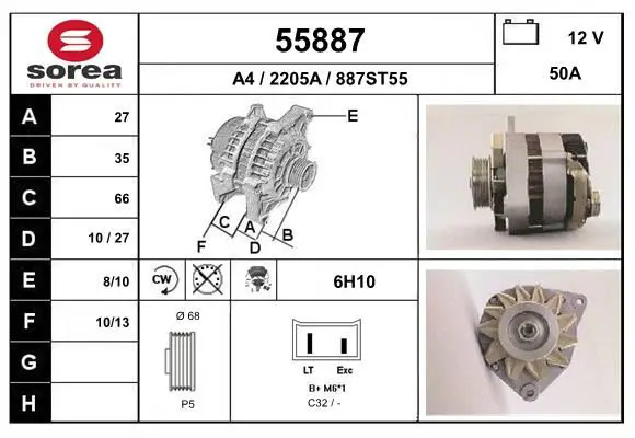 Handler.Part Alternator EAI 55887 1