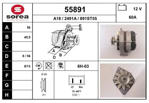 Handler.Part Alternator EAI 55891 1