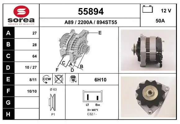 Handler.Part Alternator EAI 55894 1