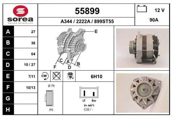 Handler.Part Alternator EAI 55899 1