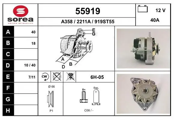 Handler.Part Alternator EAI 55919 1