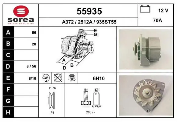 Handler.Part Alternator EAI 55935 1