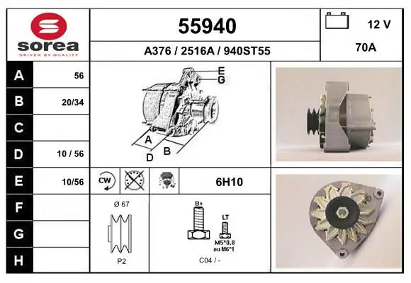 Handler.Part Alternator EAI 55940 1