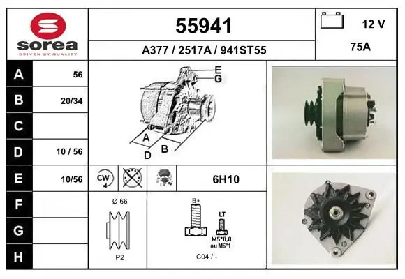 Handler.Part Alternator EAI 55941 1