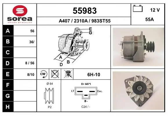 Handler.Part Alternator EAI 55983 1