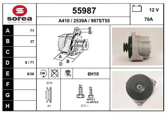 Handler.Part Alternator EAI 55987 1