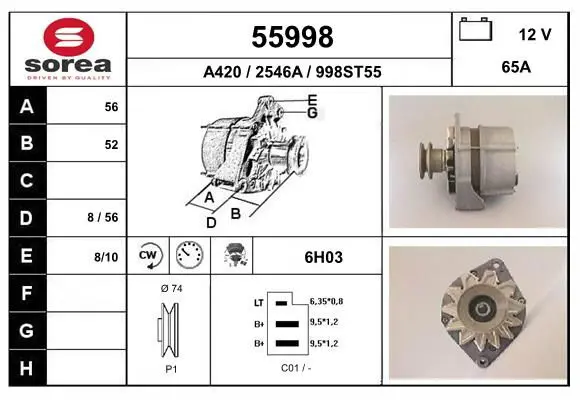 Handler.Part Alternator EAI 55998 1