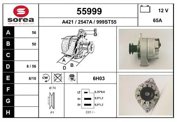 Handler.Part Alternator EAI 55999 1