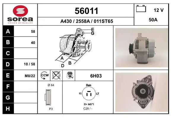 Handler.Part Alternator EAI 56011 1